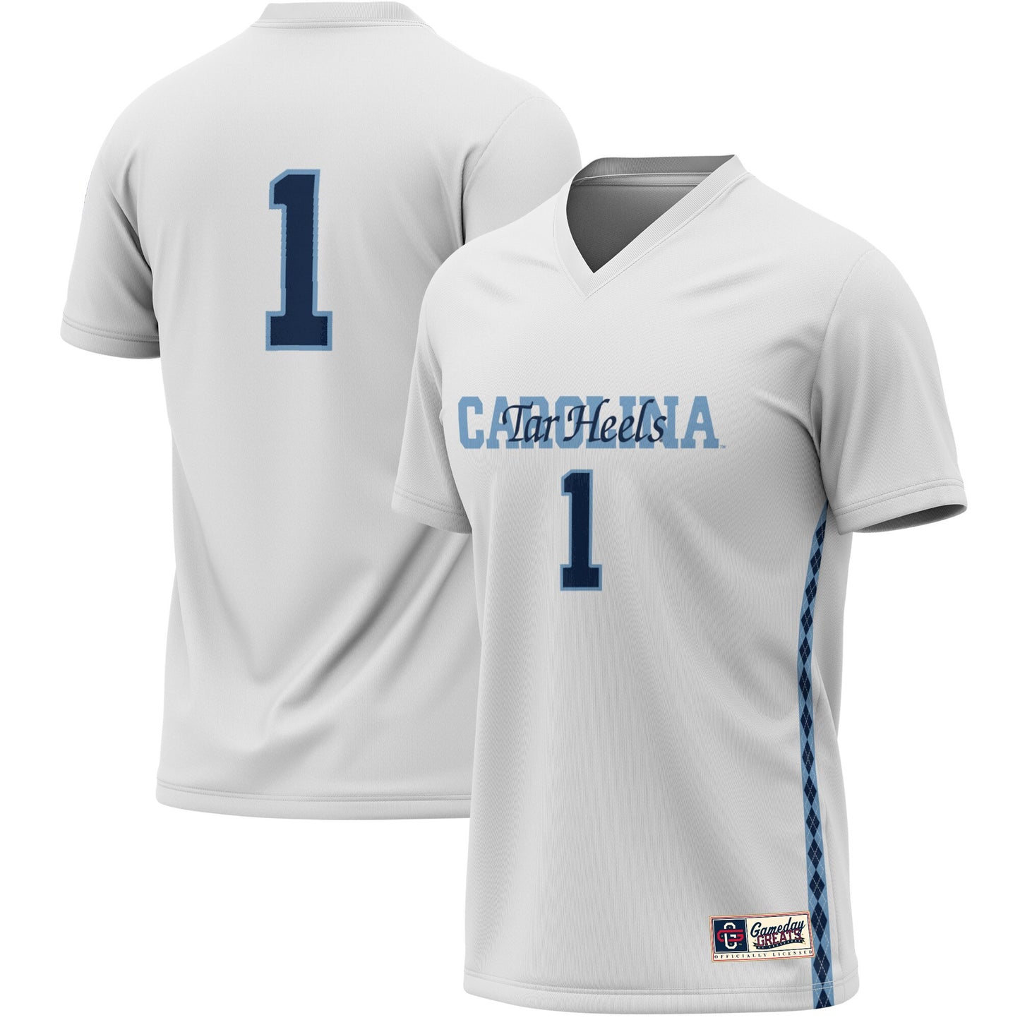 #1 North Carolina Tar Heels GameDay Greats Unisex Women's Soccer Lightweight Fashion Jersey - White | Stitched College Jersey TJS76713