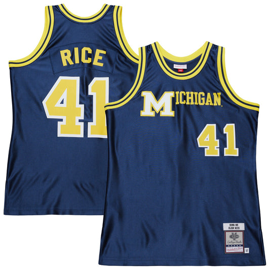 Glen Rice Michigan Wolverines M & N 1988/89 Jersey - Navy | Stitched College Jersey TJS76789