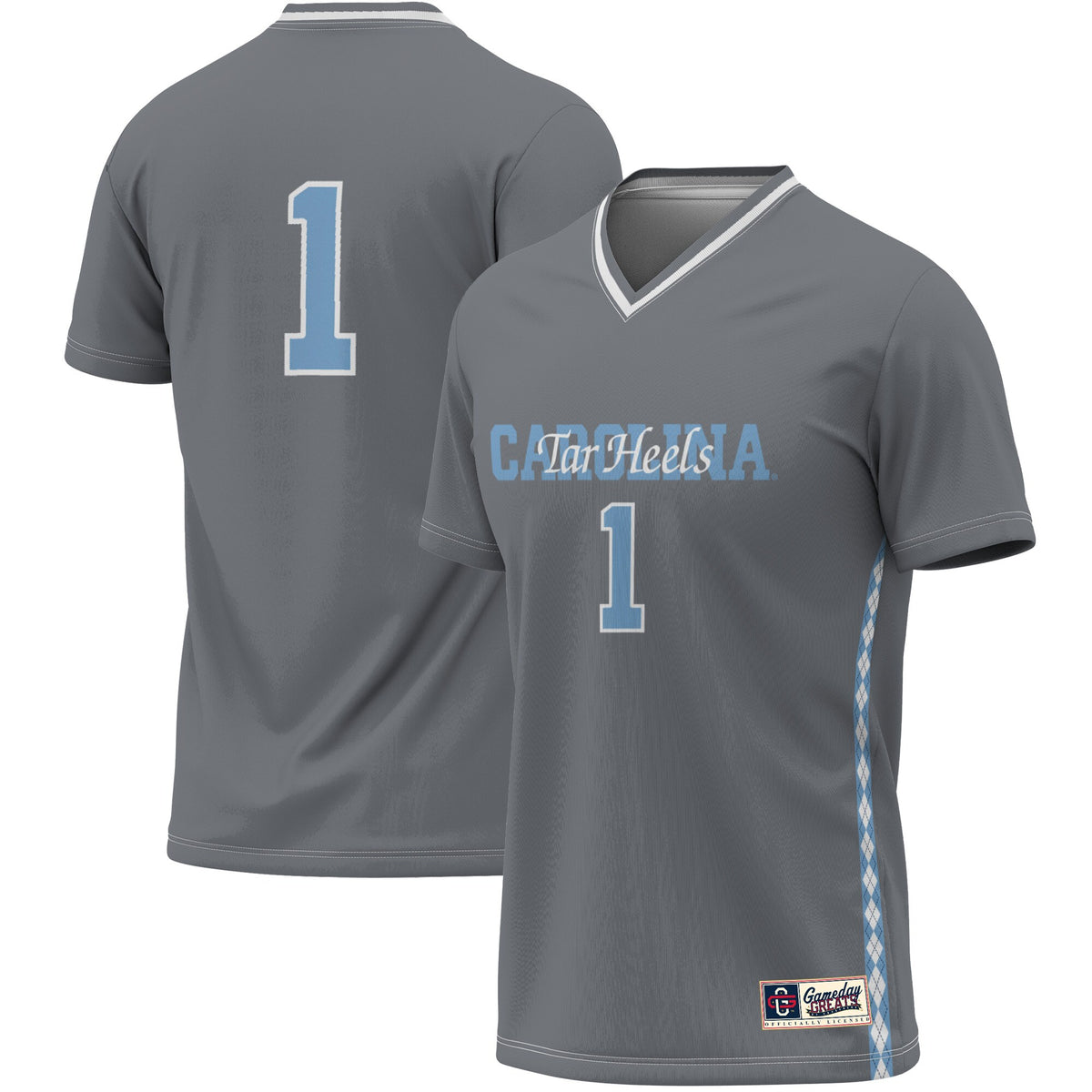 #1 North Carolina Tar Heels GameDay Greats Unisex Women's Soccer Lightweight Fashion Jersey - Gray | Stitched College Jersey TJS76700