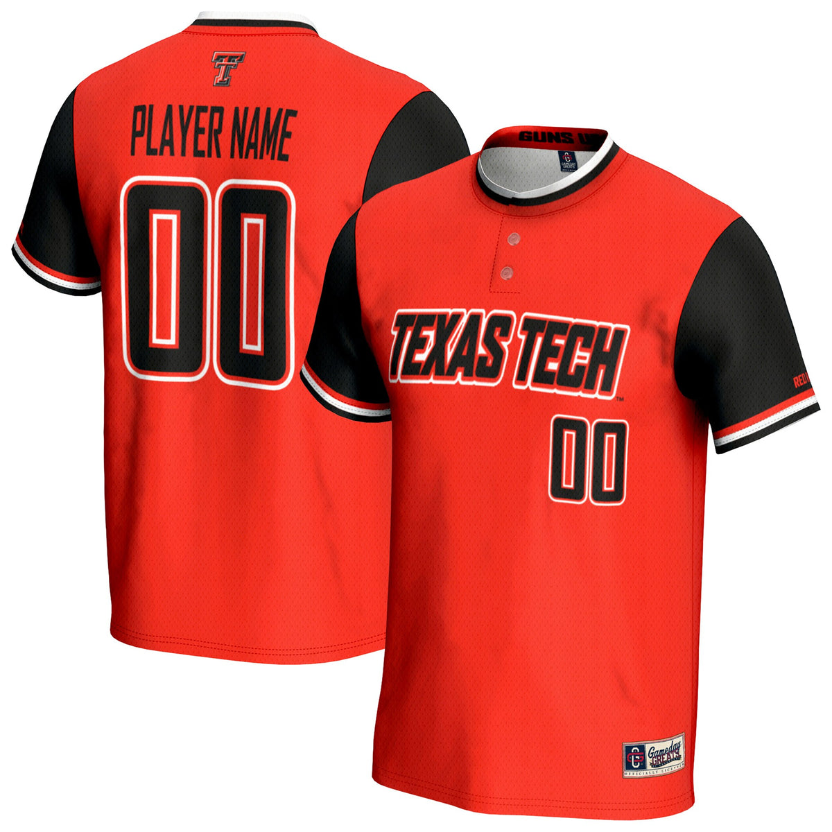 Texas Tech Red Raiders GameDay Greats Unisex Pick-A-Player Lightweight Softball Jersey - Red | Stitched College Jersey TJS76702