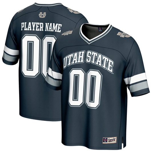 Utah State Aggies GameDay Greats Unisex Pick-A-Player Football Fashion Jersey - Navy | Stitched College Jersey TJS76651