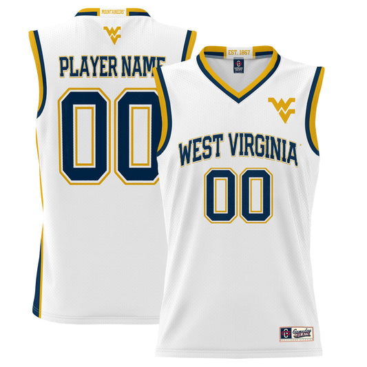 West Virginia Mountaineers GameDay Greats Unisex Lightweight Pick-A-Player Women's Basketball Jersey - White | Stitched College Jersey TJS76654