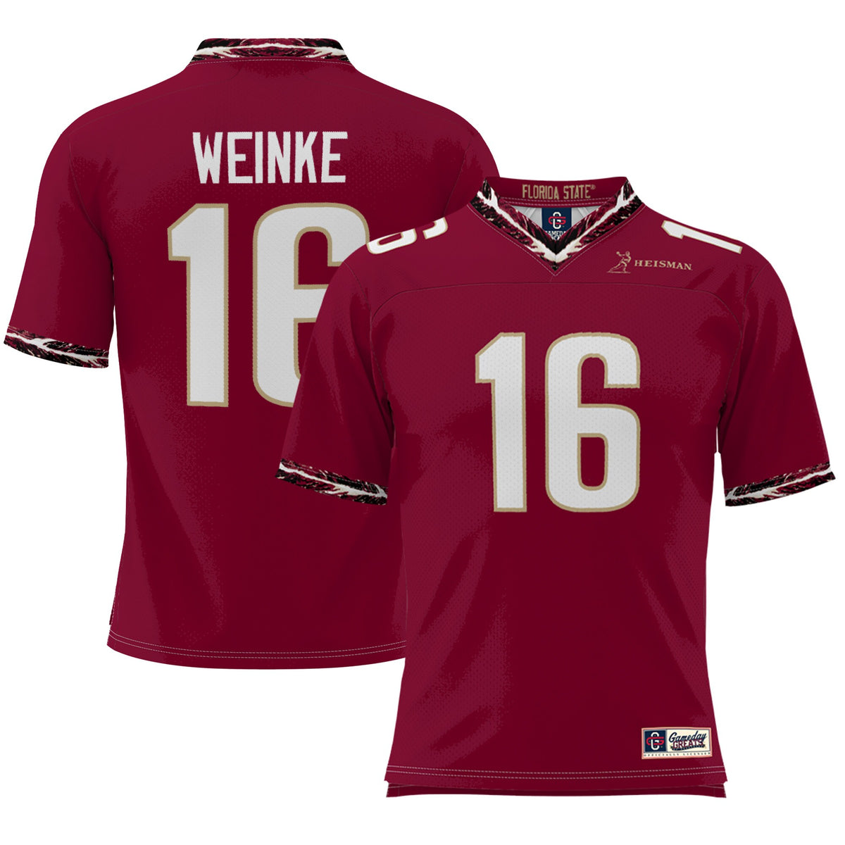 Chris Weinke Florida State Seminoles Heisman Football Jersey - Garnet | Stitched College Jersey TJS76785