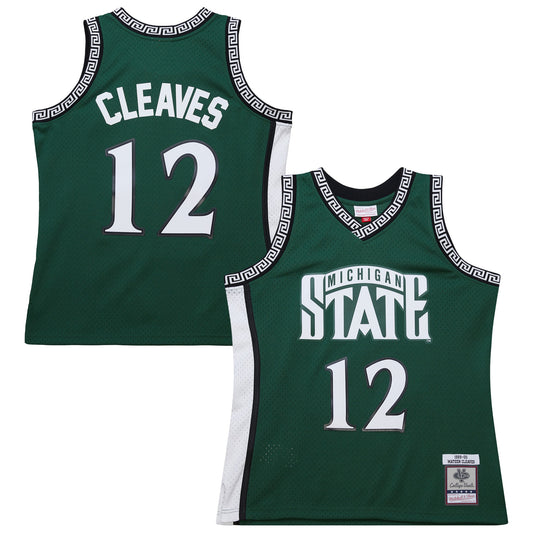 Mateen Cleaves Michigan State Spartans M & N 1999/00 Swingman Jersey - Green | Stitched College Jersey TJS76784