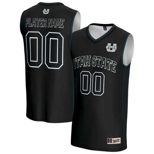 Utah State Aggies GameDay Greats Unisex Pick-A-Player Lightweight Men's Basketball Jersey - Black | Stitched College Jersey TJS76728
