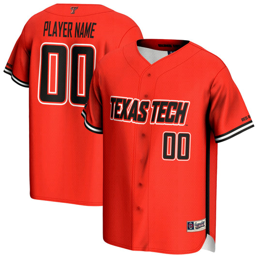 Texas Tech Red Raiders GameDay Greats Unisex Pick-A-Player Baseball Lightweight Jersey - Red | Stitched College Jersey TJS76628