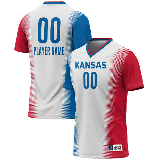 Kansas Jayhawks GameDay Greats Unisex Pick-A-Player Lightweight Women's Soccer Jersey - White | Stitched College Jersey TJS76806
