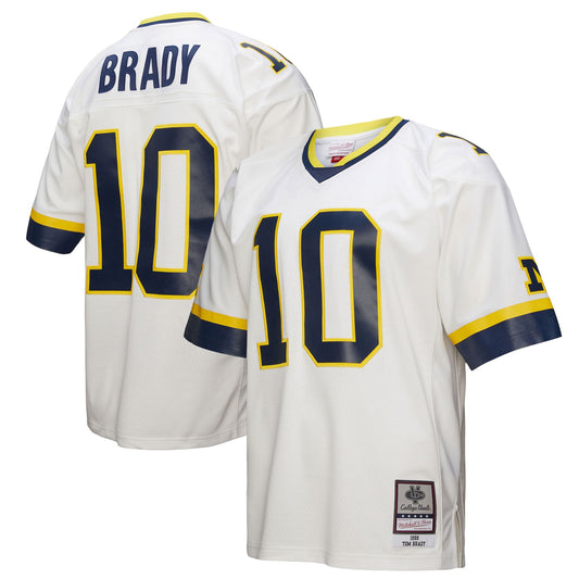 Tom Brady Michigan Wolverines M & N 1999 Legacy Jersey - White | Stitched College Jersey TJS76773