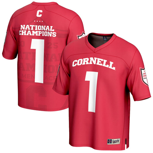 #1 Cornell Big Red GameDay Greats Unisex 2025 NCAA Men's Lacrosse National Champions Lightweight Fashion Jersey - Red | Stitched College Jersey TJS76655