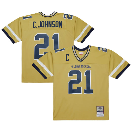 Calvin Johnson Georgia Tech Yellow Jackets M & N 2006 Big & Tall Legacy Jersey - Gold | Stitched College Jersey TJS76714