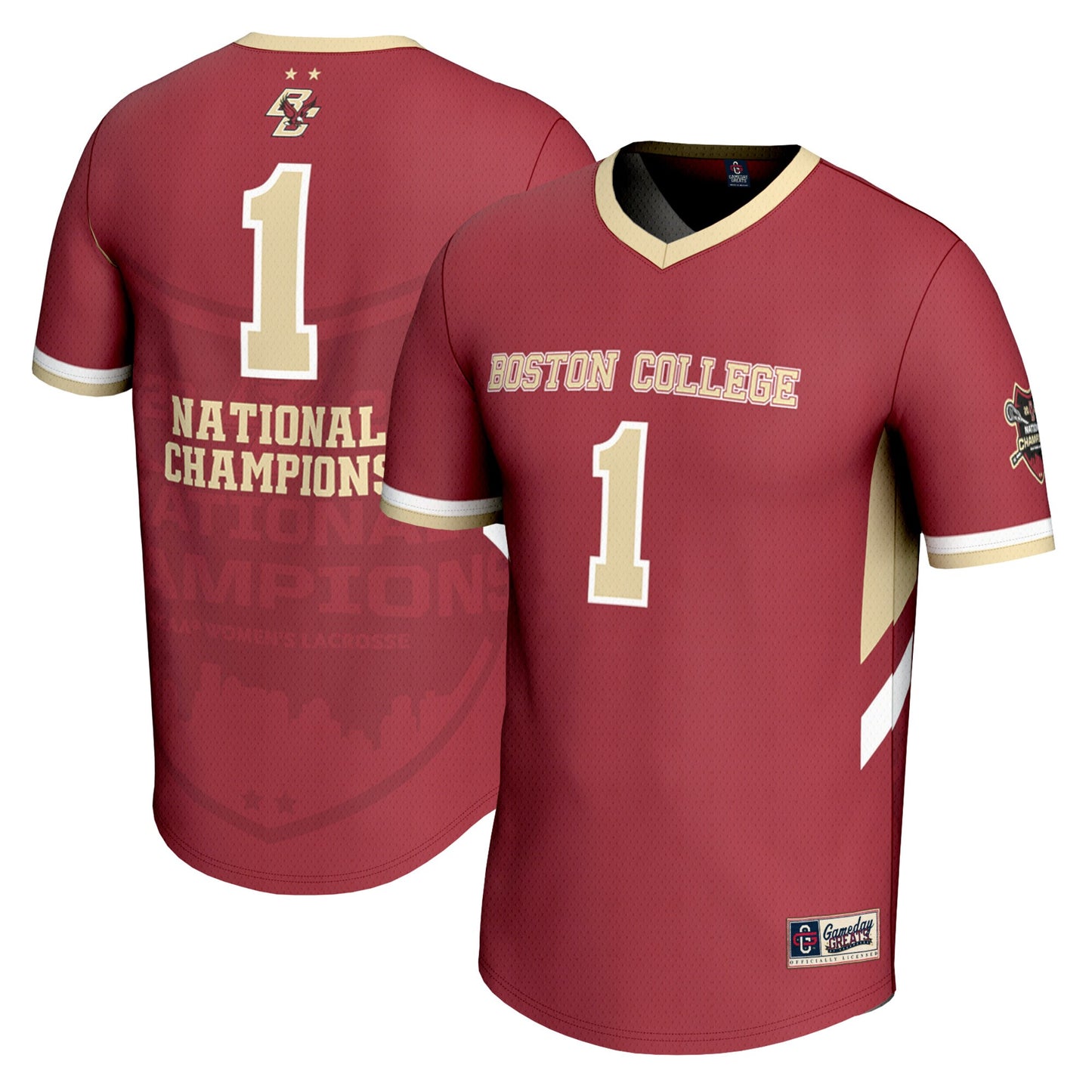 Boston College Eagles GameDay Greats Unisex 2024 NCAA Women's Lacrosse National Champions Lightweight Fashion Jersey - Maroon | Stitched College Jersey TJS76756