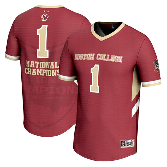 Boston College Eagles GameDay Greats Unisex 2024 NCAA Women's Lacrosse National Champions Lightweight Fashion Jersey - Maroon | Stitched College Jersey TJS76756