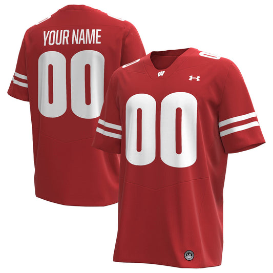 Wisconsin Badgers Custom Replica Football Jersey - Red | Stitched College Jersey TJS76671