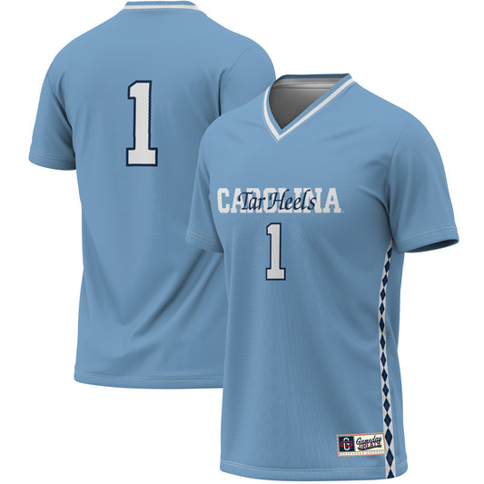 #1 North Carolina Tar Heels GameDay Greats Unisex Women's Soccer Lightweight Fashion Jersey - Carolina Blue | Stitched College Jersey TJS76635