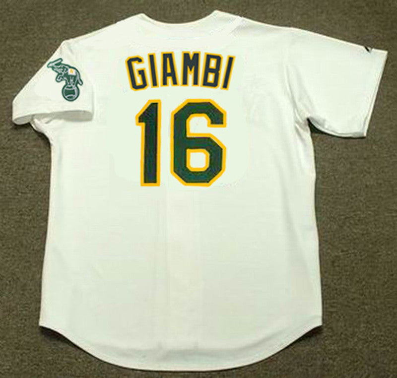 Jason Giambi Oakland Athletics 2002 Home Baseball Throwback Stitched Jersey | CTJS1785