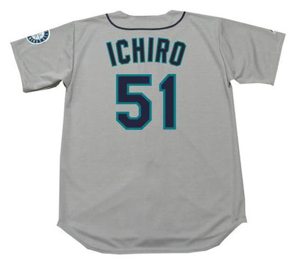 Ichiro Suzuki Seattle Mariners 2001 Throwback Away Baseball Stitched Jersey | CTJS1841
