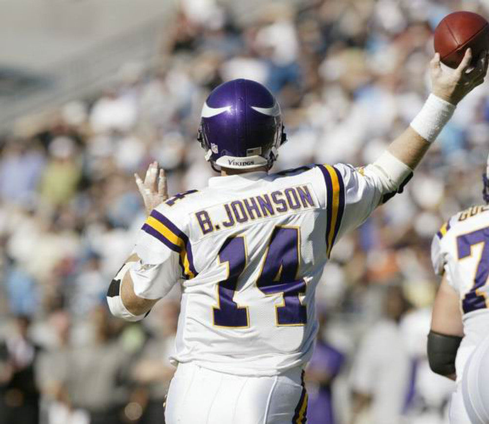 Minnesota Vikings Brad Johnson NFL jersey front view