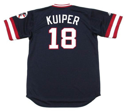 Duane Kuiper Cleveland Indians 1977 Cooperstown Throwback Away Stitched Jersey | CTJS2212