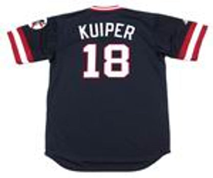 Duane Kuiper Cleveland Indians 1977 Cooperstown Throwback Away Stitched Jersey | CTJS2212