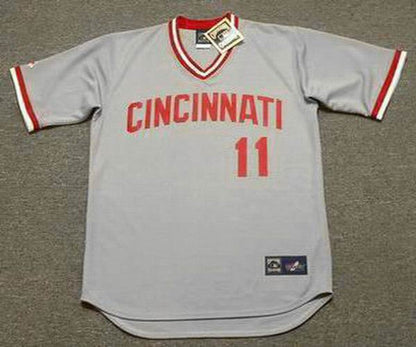 Barry Larkin Cincinnati Reds 1987 Cooperstown Away Baseball Stitched Jersey | CTJS2954