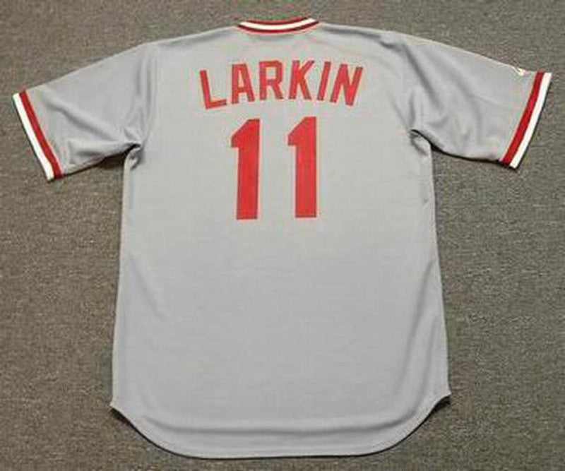 Barry Larkin Cincinnati Reds 1987 Cooperstown Away Baseball Stitched Jersey | CTJS2954