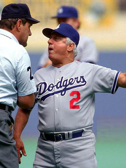 Tommy Lasorda Los Angeles Dodgers 1981 Away Baseball Stitched Baseball Jersey | CTJS0182