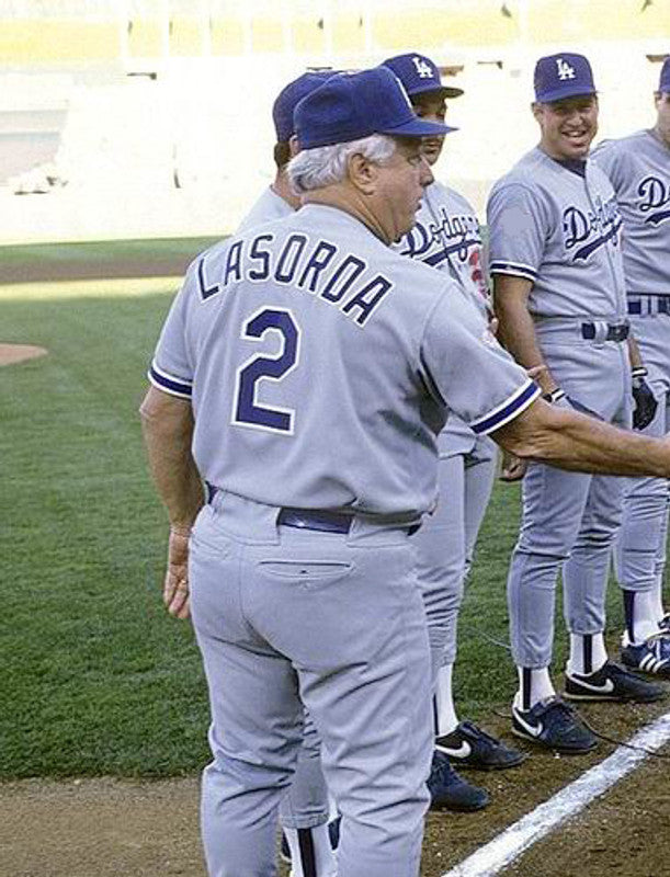 Tommy Lasorda Los Angeles Dodgers 1981 Away Baseball Stitched Baseball Jersey | CTJS0182