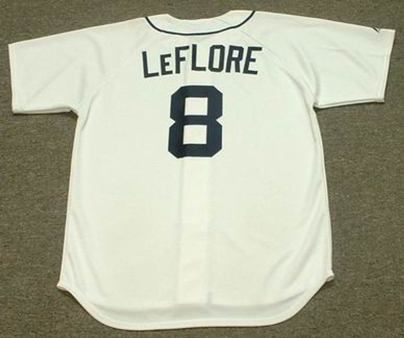 Ron Leflore Detroit Tigers 1976 Throwback Home Baseball Stitched Jersey | CTJS0539