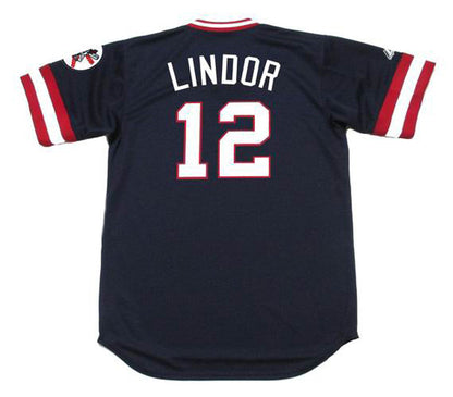 Francisco Lindor Cleveland Indians 1970S Cooperstown Throwback Stitched Jersey | CTJS2089