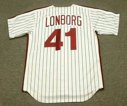 Jim Lonborg Philadelphia Phillies 1976 Cooperstown Throwback Home Baseball Stitched Jersey | CTJS1675