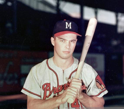 Eddie Mathews Milwaukee Braves 1955 Away Throwback Baseball Stitched Jersey | CTJS2167