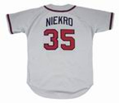 Phil Niekro Atlanta Braves 1987 Away Throwback Baseball Stitched Jersey | CTJS0800