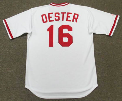 Ron Oester Cincinnati Reds 1982 Cooperstown Throwback Baseball Stitched Jersey | CTJS0537