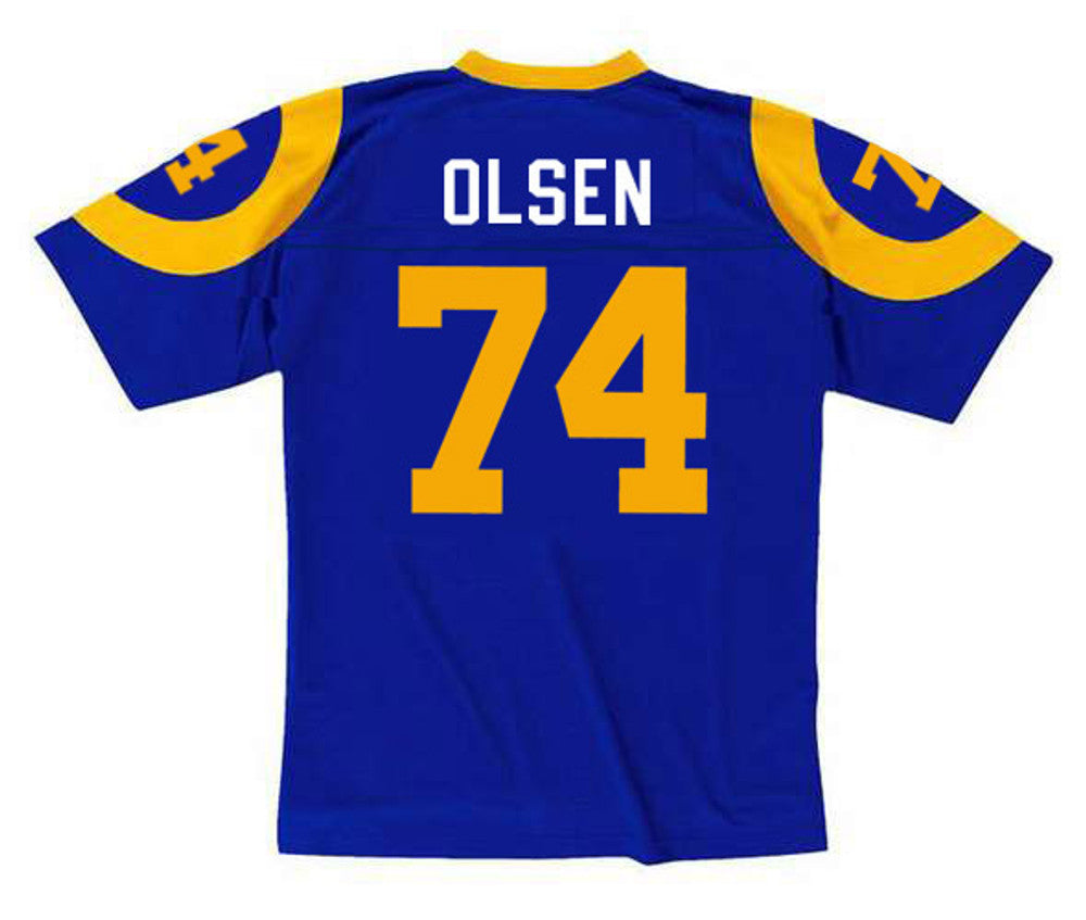 Los Angeles Rams Merlin Olsen NFL jersey front view