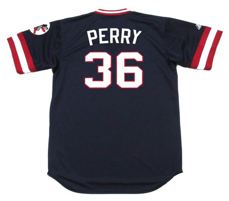 Gaylord Perry Cleveland Indians 1975 Cooperstown Throwback Away Stitched Jersey | CTJS2001