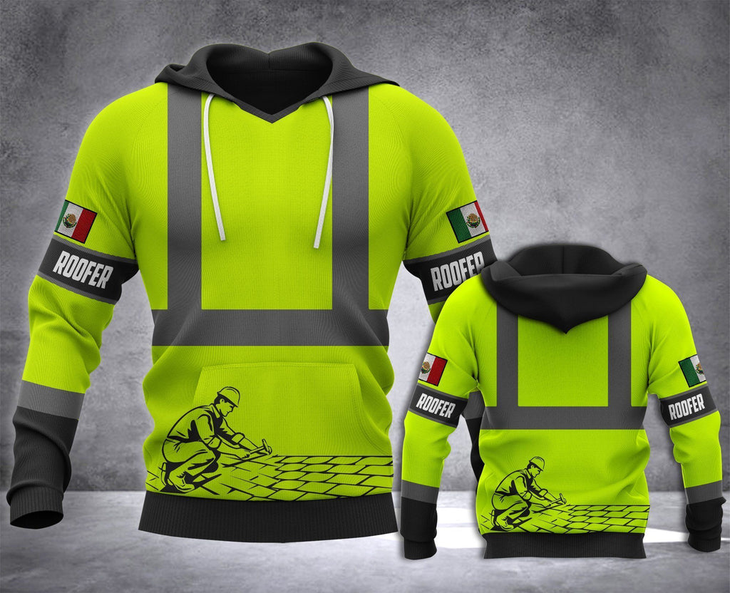 Roofer Unique Neon Green Unisex 3D Hoodie All Over Print