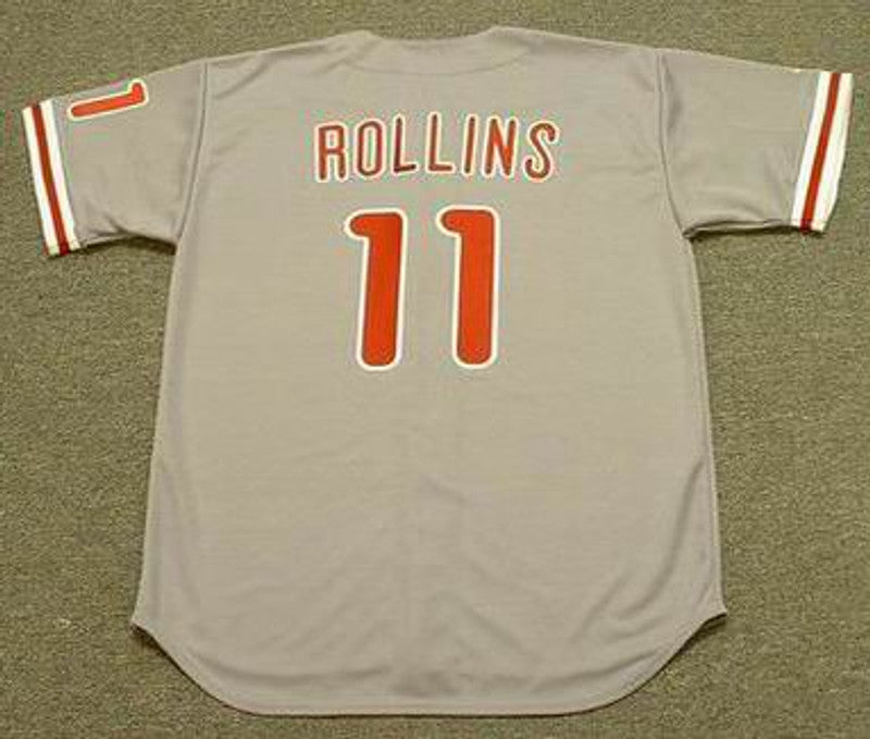 Jimmy Rollins Philadelphia Phillies 2008 Throwback Away Baseball Stitched Jersey | CTJS1644