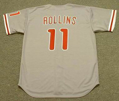 Jimmy Rollins Philadelphia Phillies 2008 Throwback Away Baseball Stitched Jersey | CTJS1644