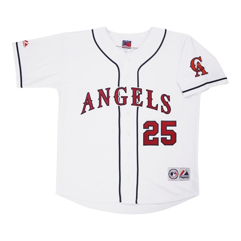 Troy Glaus California Angels Home White Throwback Jersey W Team Patch | CTJS3146