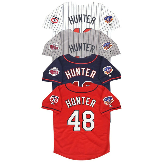 Torii Hunter 1997 Minnesota Twins Homeroadalt Jackie 50Th Patch Jersey | CTJS3167