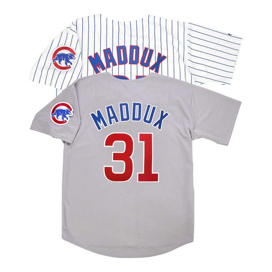 Greg Maddux Chicago Cubs Home White Road Grey Jersey W Patch | CTJS3203