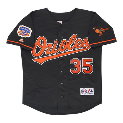 Mike Mussina 1997 Baltimore Orioles Alt Black Jersey W Jackie 50Th Patch | CTJS3244