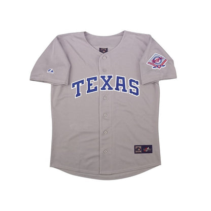 Texas Rangers 1993 Cooperstown Grey Road Jersey W Arlington Patch | CTJS3319