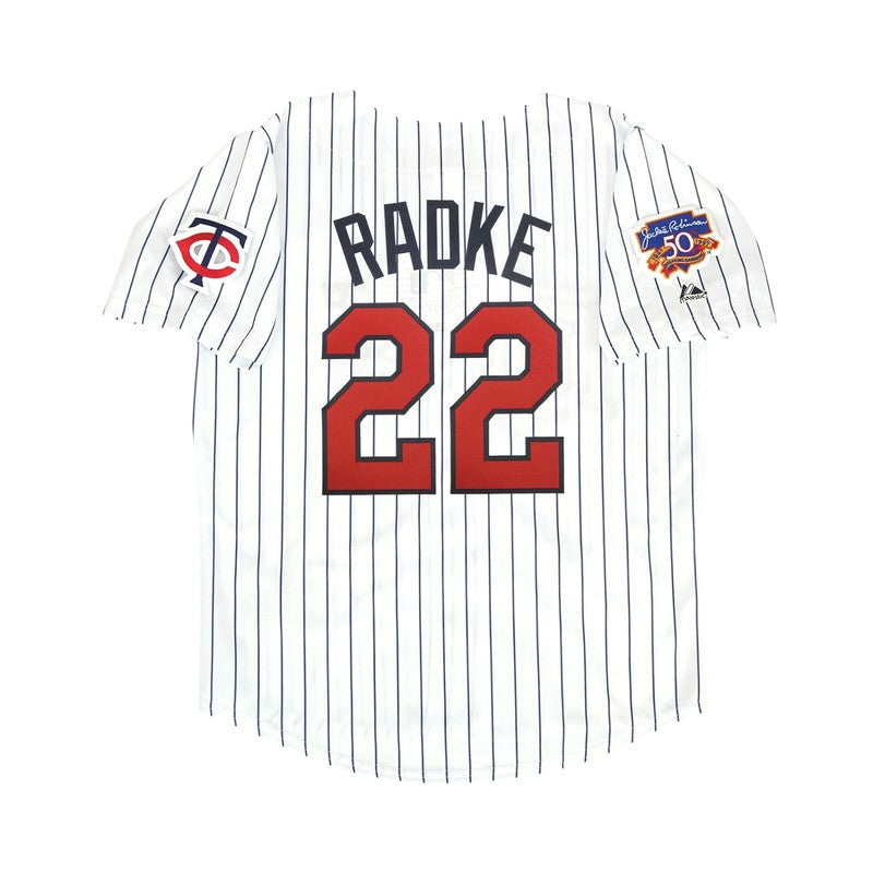 Brad Radke 1997 Minnesota Twins Homeroadalt Jackie 50Th Patch Jersey | CTJS3340