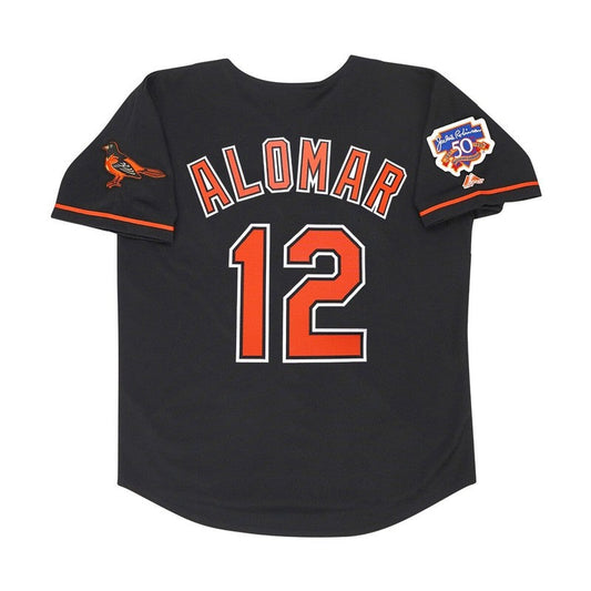 Roberto Alomar 1997 Baltimore Orioles Alt Black Jersey W Jackie 50Th Patch | CTJS3225