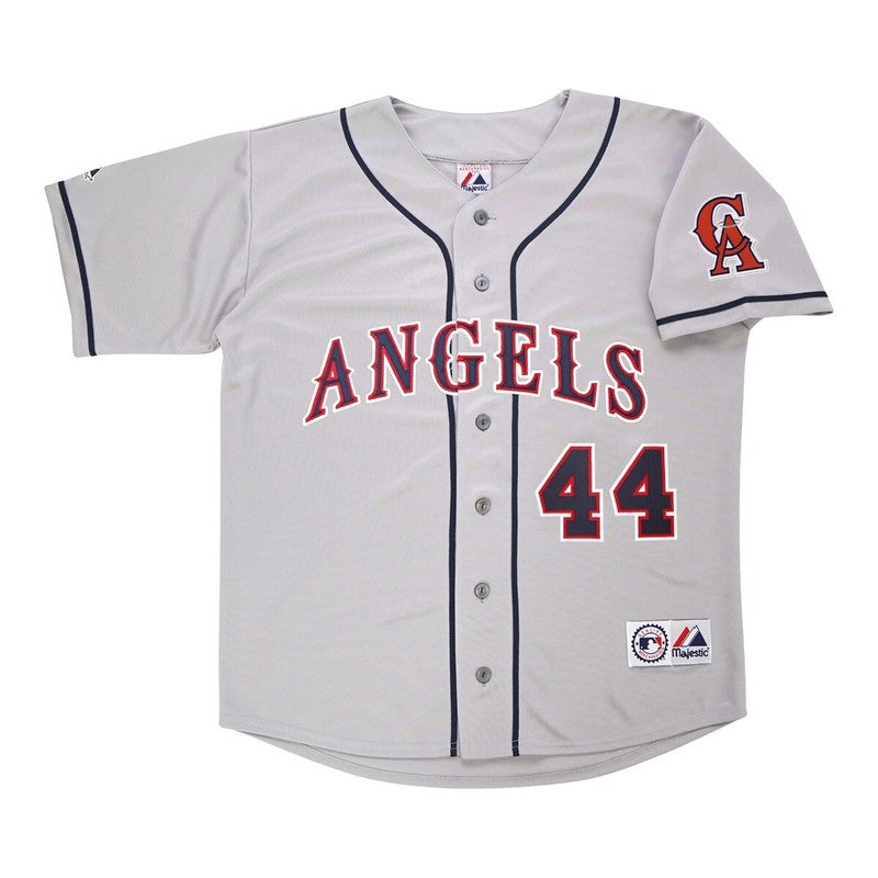 Reggie Jackson California Angels Grey Road Throwback Jersey W Team Patch | CTJS3149
