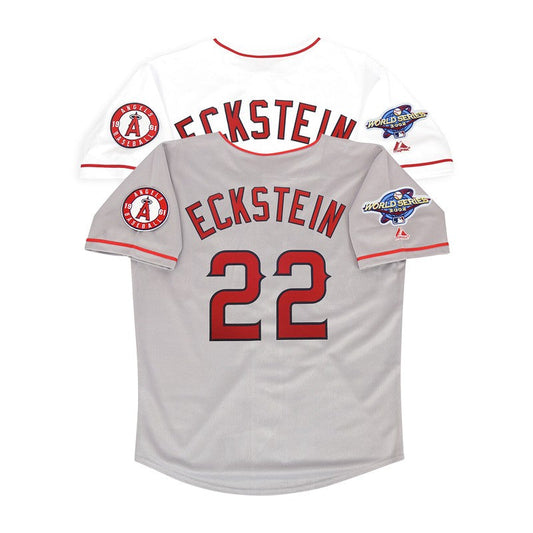 David Eckstein 2002 Anaheim La Angels World Series Home Road Jersey | CTJS3321