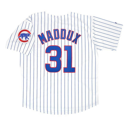 Greg Maddux Chicago Cubs Home White Road Grey Jersey W Patch | CTJS3203