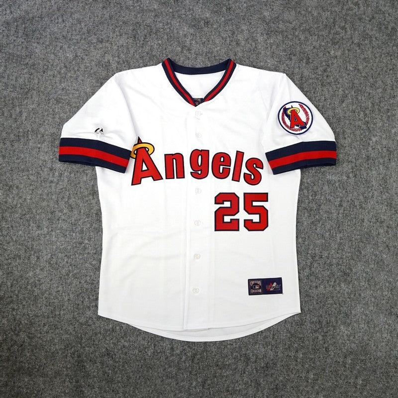 Jim Edmonds California Angels Cooperstown Home White Throwback Jersey | CTJS3263
