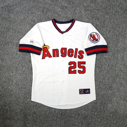 Jim Edmonds California Angels Cooperstown Home White Throwback Jersey | CTJS3263